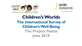 Children's Worlds International Survey of Children's Well-Being Project Status