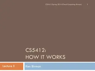 CS5412: Real Apps and Cloud Computing