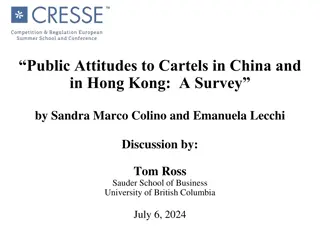 Public Attitudes on Cartels in China & Hong Kong