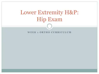 Lower Extremity H&P: Hip Exam in Ortho Curriculum