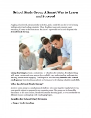 School Study Group A Smart Way to Learn and Succeed