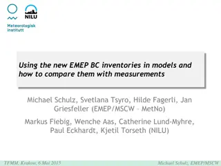 Comparing New EMEP BC Inventories with Measurements