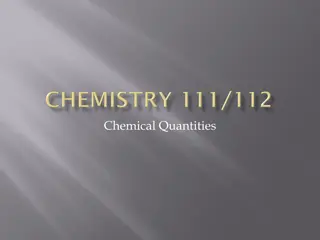 Chemical Quantities: The Importance of Measuring and Calculating