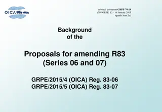 Proposals for amending R83  (Series 06 and 07)