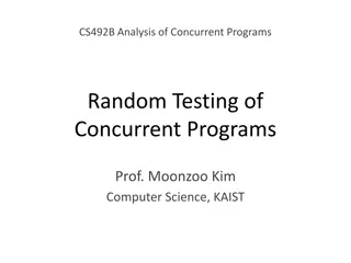 Analysis of Concurrent Programs: Random Testing