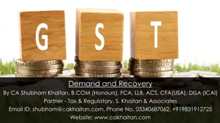 Demand and Recovery
