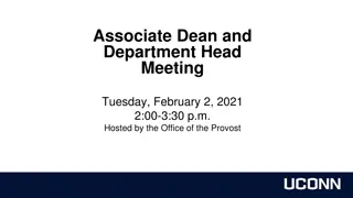 Associate Dean and Department Head Meeting Hosted by Provost
