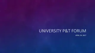 UNIVERSITY P&T FORUM