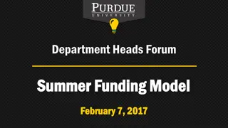 Summer Funding Model