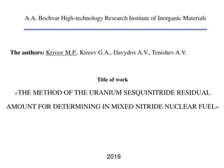 Method of Uranium Sesquinitride Residual Amount Determining in Mixed Nitride Nuclear Fuel