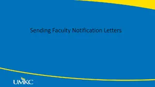 Steps to Generate Faculty Notification Letters