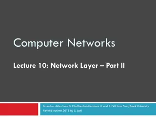 Computer Networks: Network Layer Part II Overview