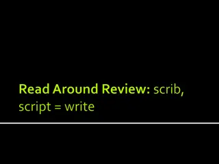 Roots of Writing: Scrib and Script