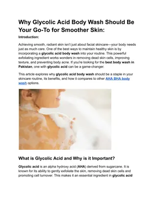 Why Glycolic Acid Body Wash Should Be Your Go-To for Smoother Skin