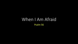 When I Am Afraid: Understanding Psalm 56