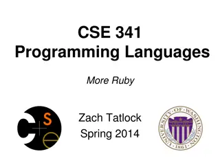 Ruby Programming Topics and Features