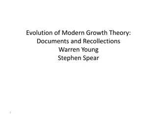 Evolution of Modern Growth Theory - Documents and Recollections