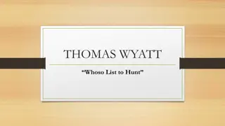 Life and Achievements of Sir Thomas Wyatt