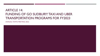 Funding of Go Sudbury! Taxi and Uber Transportation Programs