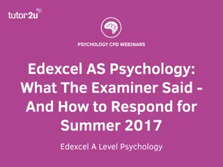 Paper 1 Examiner Feedback - Areas for Reflection