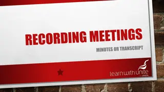 HOW TO RECORD MEETINGS