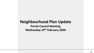 Neighbourhood Plan Update Parish Council Meeting - Funding Update