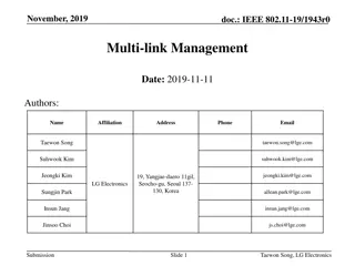 Multi-link Management
