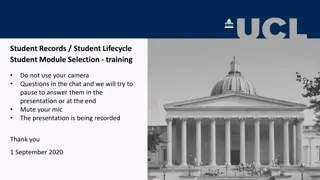 Student Module Selection - training