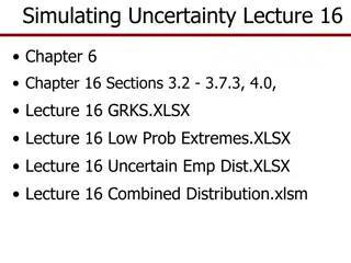 Simulating Uncertainty Lecture 16