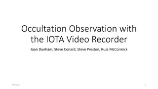 Occultation Observation with IOTA Video Recorder