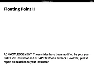 Floating Point II: Fractional Binary Numbers and IEEE Standard