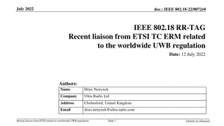 Recent liaison from ETSI TC ERM related