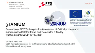 Evaluation of NDT Techniques for Ti-Alloy Flaws in Aeronautical Industry