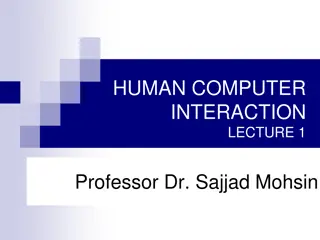 Human-Computer Interaction Lecture with Professor Dr. Sajjad Mohsin