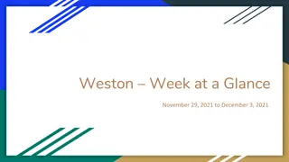 Weston Week at a Glance - Nov 29 to Dec 3, 2021