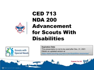 Advancement for Scouts With Disabilities - Presentation Overview