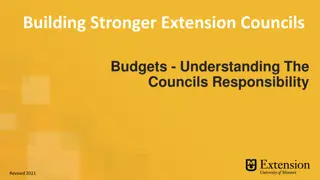 Building Stronger Extension Councils Budgets