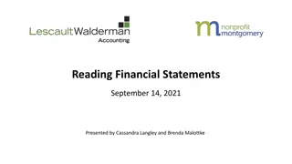 Reading Financial Statements