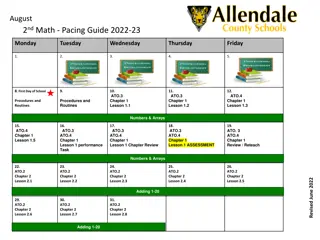Math Pacing Guide 2022-23 Schedule