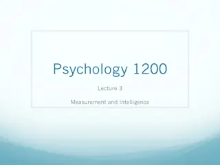 Measurement and Intelligence in Psychology