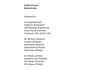 Power Ethiopia Business Plan - Solving Energy Challenges with University Resources