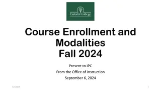 Effective Management of Enrollment Modalities Fall 2024