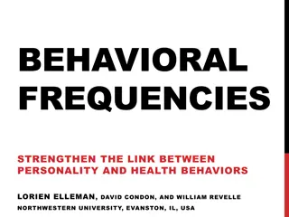 Behavioral Frequencies and Personality Traits: Strengthening the Health Behavior Connection