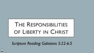 Responsibilities of Liberty in Christ: Walking by the Spirit