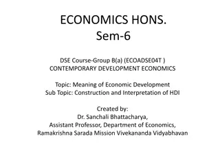 Meaning of Economic Development: Construction and Interpretation of HDI