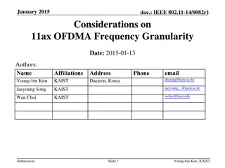 Considerations on  11ax OFDMA Frequency Granularity