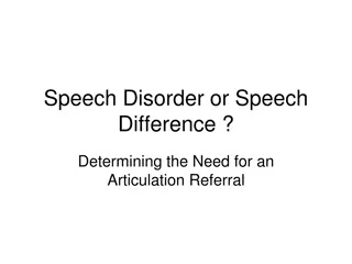 Speech Development and Impairments