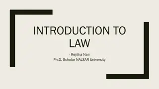 Broad Classes of Law Definitions and Theories