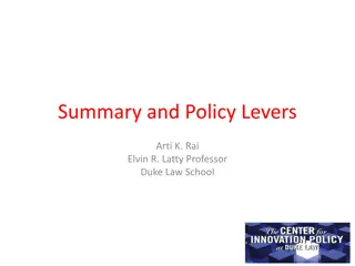 Policy Levers for Innovation in R&D