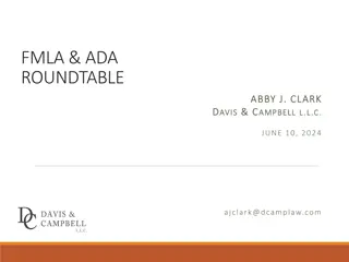 FMLA & ADA Roundtable Discussion - June 10, 2024